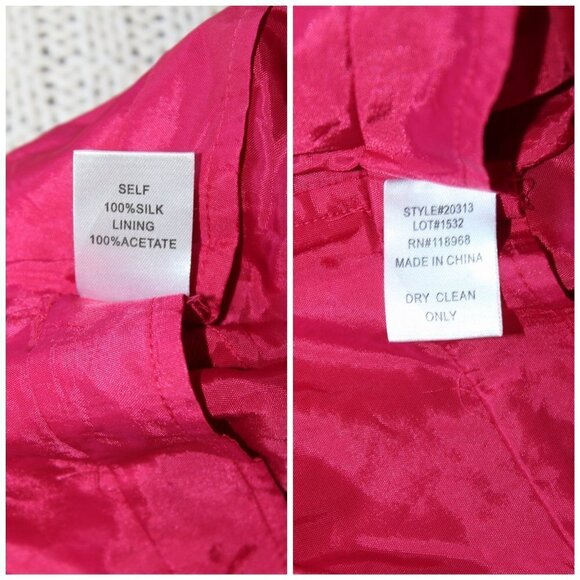 New OC by Oleg Cassini Cocktail 100% Silk Pink Mini dress Open Back Size 8 Zip - Picture 10 of 11